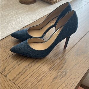 Jessica Simpson Navy Heels